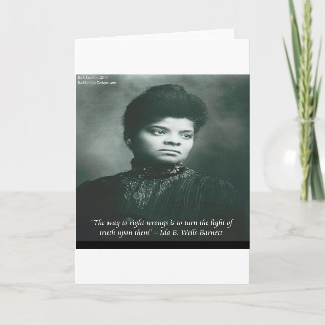 Ida B Wells & Truth-citat Kort (Framsida)