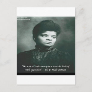 Ida B Wells & Truth Citat Vykort