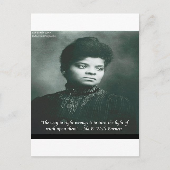 Ida B Wells & Truth Citat Vykort (Framsida)