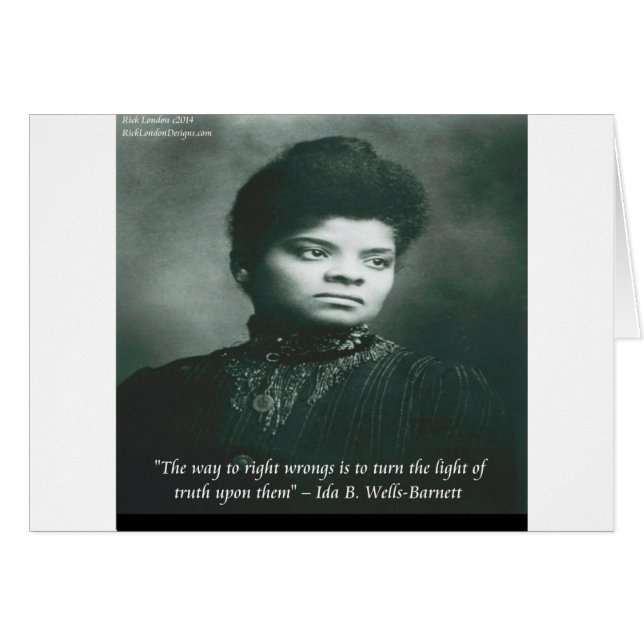 Ida B Wells & Truth Quote Hälsningskort (Framsidan Horizontal)