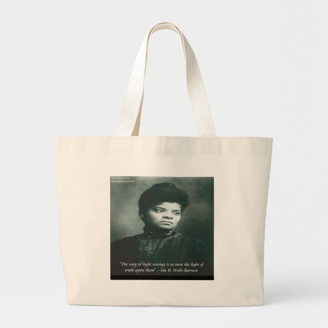 Ida B Wells & Truth Quote Jumbo Tygkasse (Framsidan)