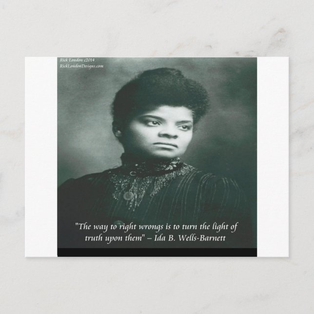 Ida B Wells & Truth Quote Vykort (Framsida)