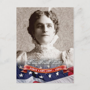 Ida McKinley, första Dam i USA Vykort