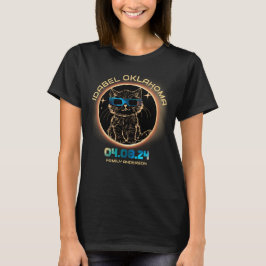 Idabel Oklahoma Total Solar Eclipse 2024 Cat Lover T Shirt