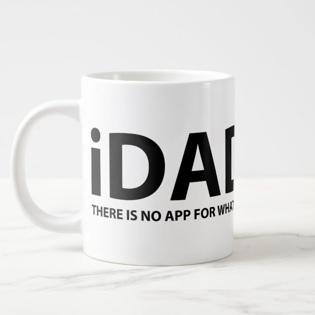 ’iDAD’ 20oz Kaffe Mugg Jumbo Mugg (Vänster)