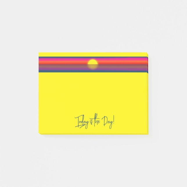 Idag Är Dagen Sunrise Upprepning Post-it Block (Framsida)