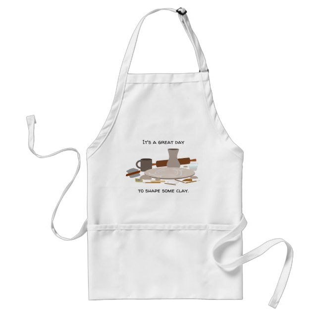 Idag är det Clay Pottery Apron Förkläde (Framsidan)