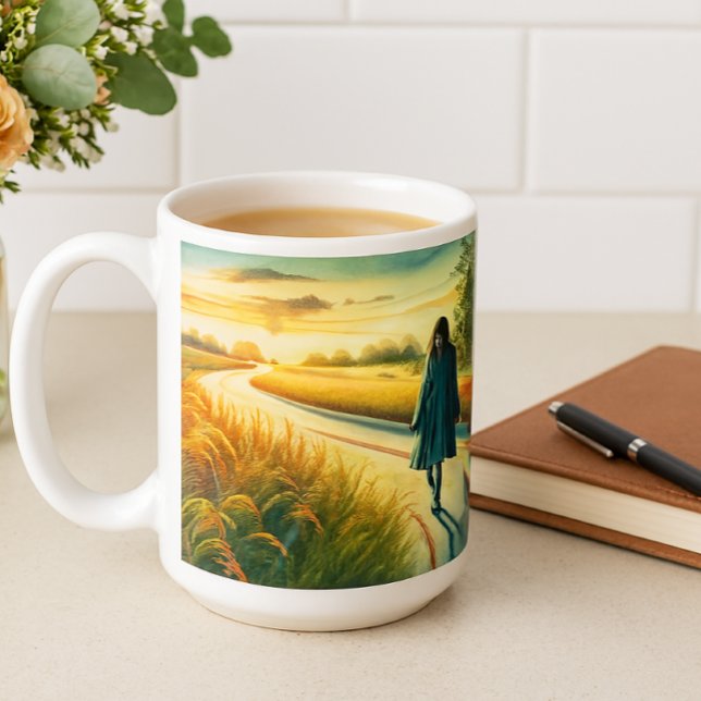 Idag Är Din Dag - Gå Din Väg Inspiration Kaffemugg (Ai generated mockup designed by Susang6)