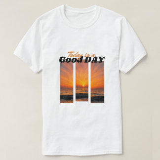 Idag Är En Bra Dag Solnedgång Strand Grafisk T-Shi T Shirt