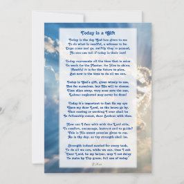 "Idag är en gåva" Motivational Christian Dikt Tack Kort