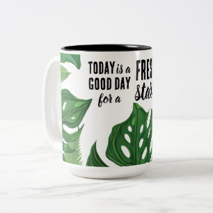 Idag är en nystart för Motiveringsoffert för Bra D Två-Tonad Mugg