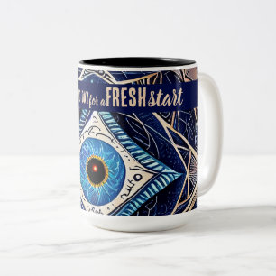 Idag är en nystart för Motiveringsoffert för Bra D Två-Tonad Mugg