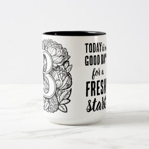Idag är en nystart för Motiveringsoffert för Bra D Två-Tonad Mugg