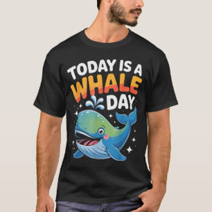 Idag Är En Valdag Söt Tecknad Havsdjur Val T Shirt
