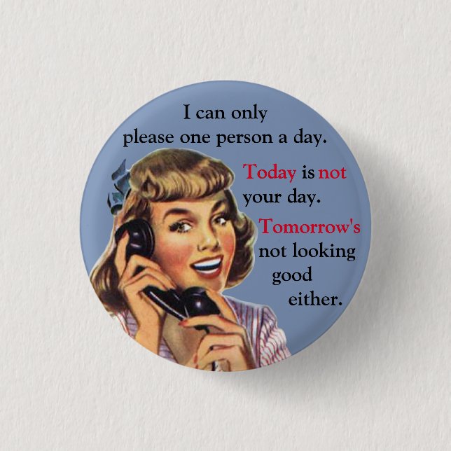 Idag är inte din Vintages Mobila samtal. Knapp (Framsida)