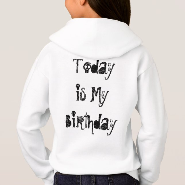 Idag är min födelsedag Girls' Hanes ComfortBlend®  T-shirt (Baksida)