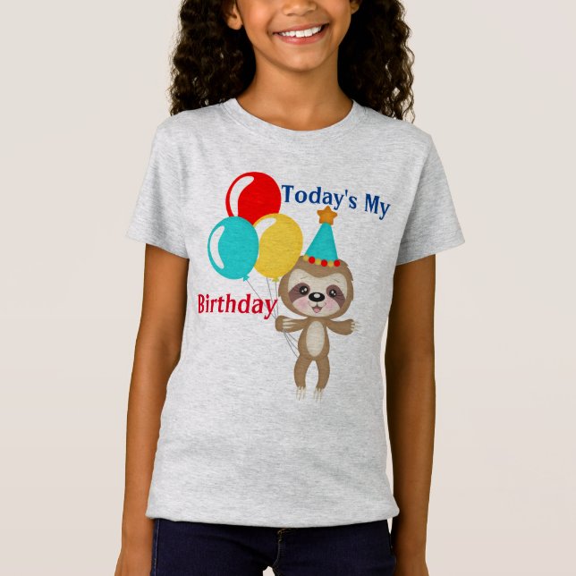 Idag är min födelsedag t shirt (Framsida)