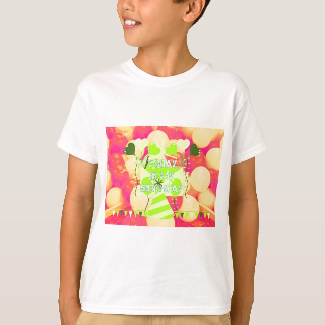Idag är min födelsedag t-shirt (Framsida)