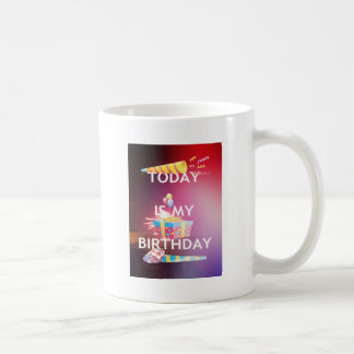Idag är mitt födelsedagsutskrift kaffemugg