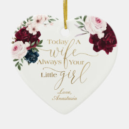 Idag en fru, alltid ditt lilla Ro-foto Julgransprydnad Keramik