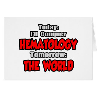 Idag, hematologi, i morgon, världen hälsningskort
