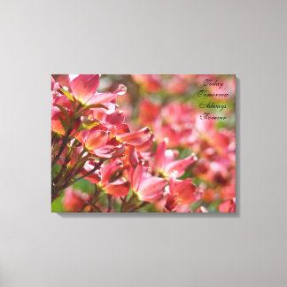 Idag I morgon Alltid För evigt konsttryck Dogwood Canvastryck
