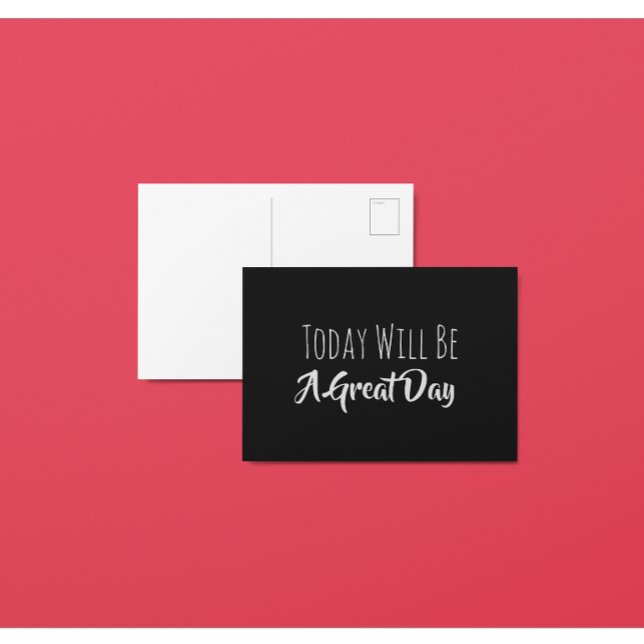 Idag Kommer Att Vara En Stor Dag Affirmation Postk Vykort (Skapare uppladdad)
