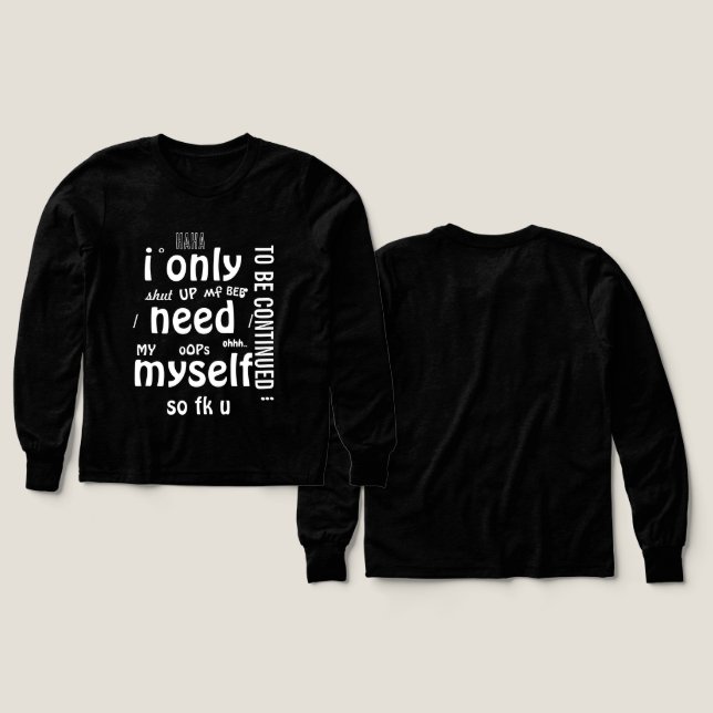 idag med en liten text att läsa  t shirt (Design framsida och baksida)