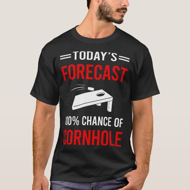 Idag Prognos Cornhole T Shirt (Framsida)