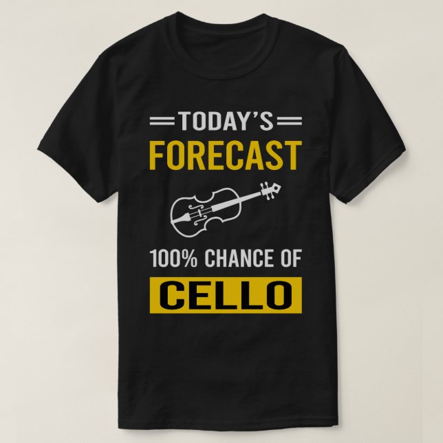 Idag prognos för Cello Cellist T Shirt (Design framsida)