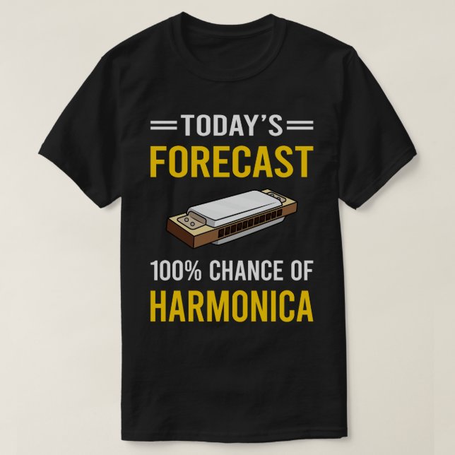Idag prognos för mul- och klövsjukan i Harmonica T Shirt (Design framsida)