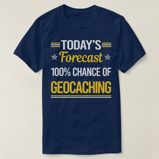 Idag prognos Geocaching Geocache Geocacher T Shirt (Design framsida)
