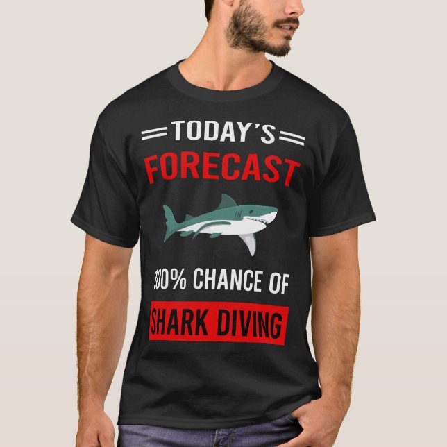 Idag Prognos Hajdykning Dykare T Shirt (Framsida)