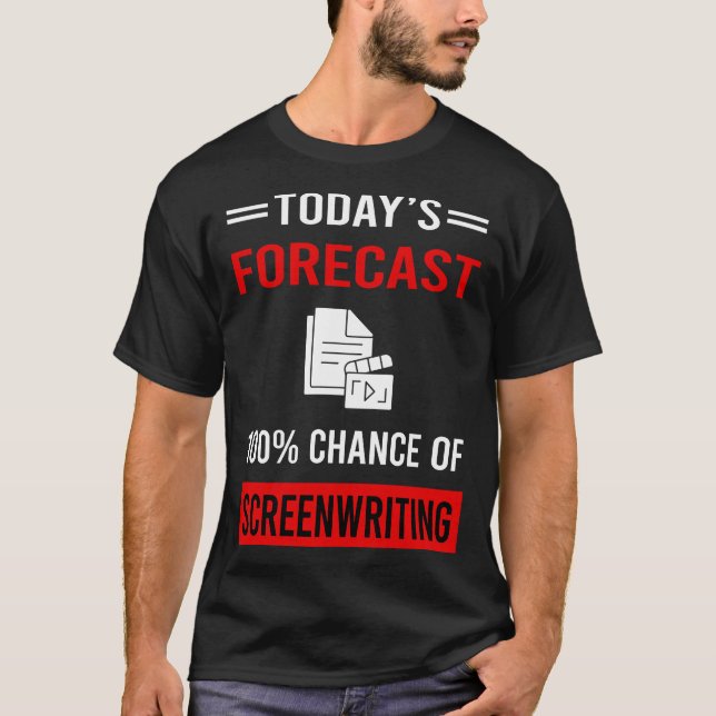 Idag Prognos Manusförfattande Manusförfattare T Shirt (Framsida)