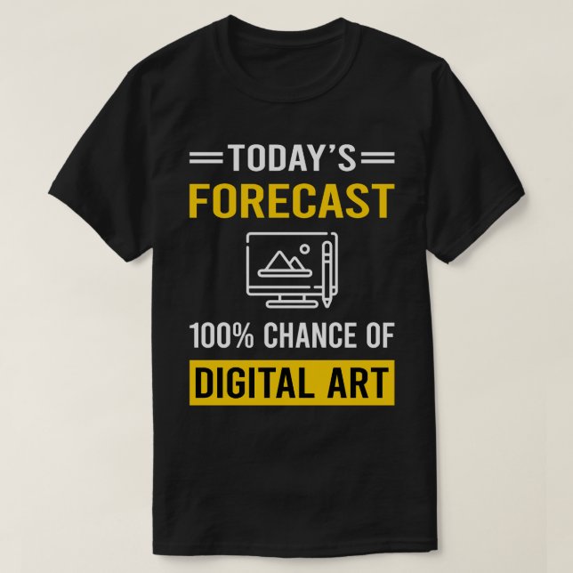 Idag prognostiserad digital konst t shirt (Design framsida)