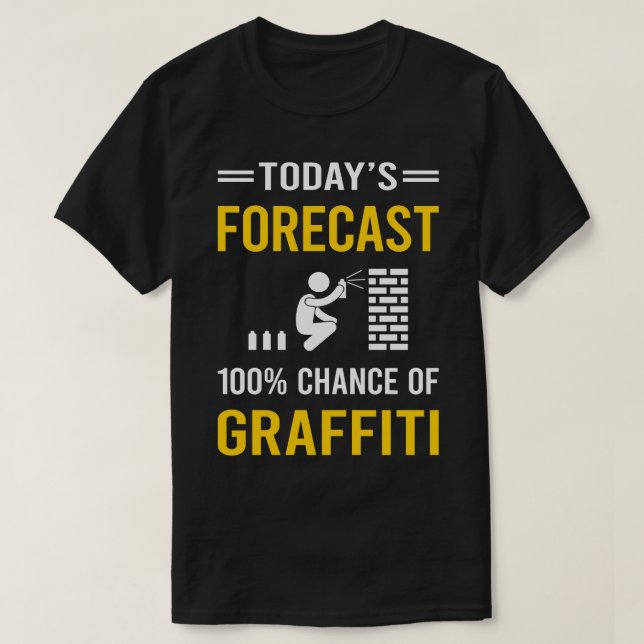 Idag prognostiserad graffiti t shirt (Design framsida)