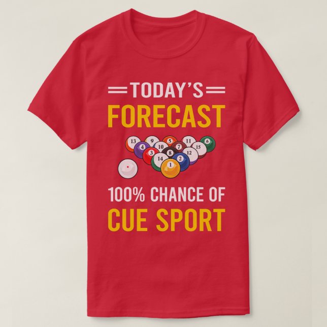 Idag prognostiserade cue-portar t shirt (Design framsida)