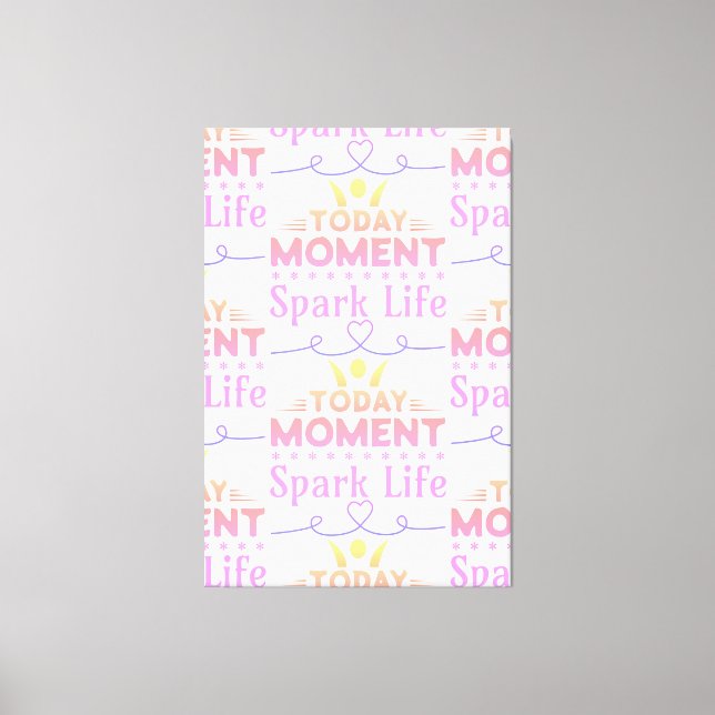 Idag, Spark Life Tote Bag Canvastryck (Framsida)
