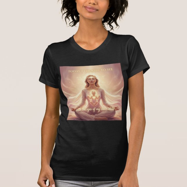 Idag väljer jag – inre barn meditation ljus t shirt (Framsida)