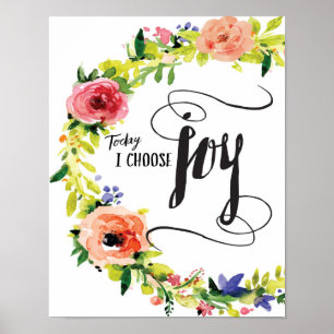 Idag väljer jag Joy Art Print Poster