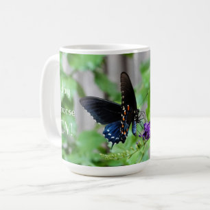 Idag väljer jag Joy, Söt Butterfly Kaffemugg
