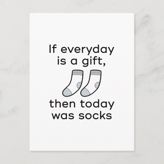 Idag var socklar vykort (Framsida)