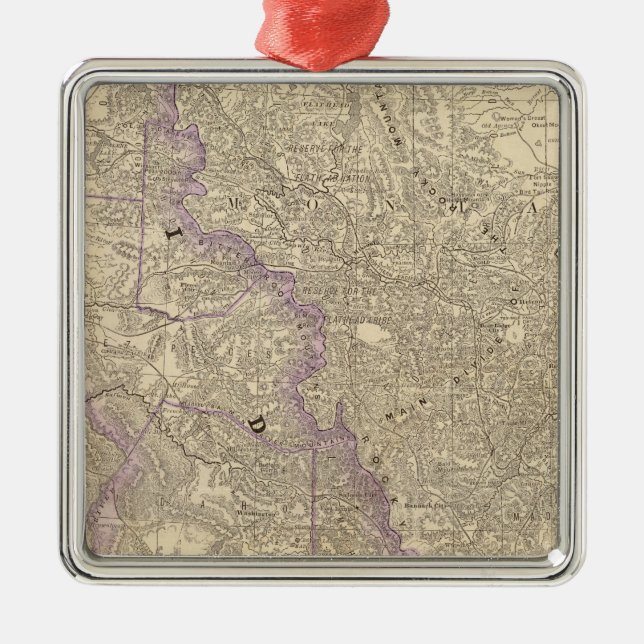 Idaho 3 julgransprydnad metall (Framsidan)