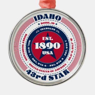 Idaho 43:e statliga julprydnaden julgransprydnad metall