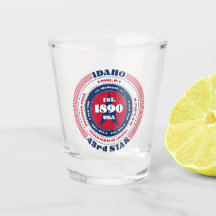 Idaho 43rd Star Patriotic Shot glass