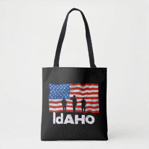 Idaho American Flagga Tygkasse