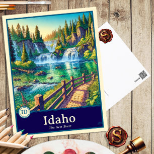 Idaho Anime Stil Cel Shaded-vykort Vykort