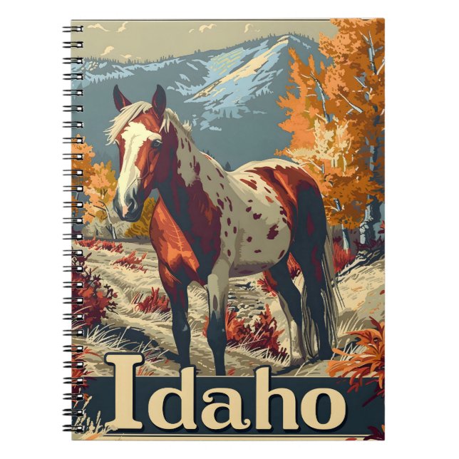 Idaho Appaloosa-häst Anteckningsbok (Framsidan)