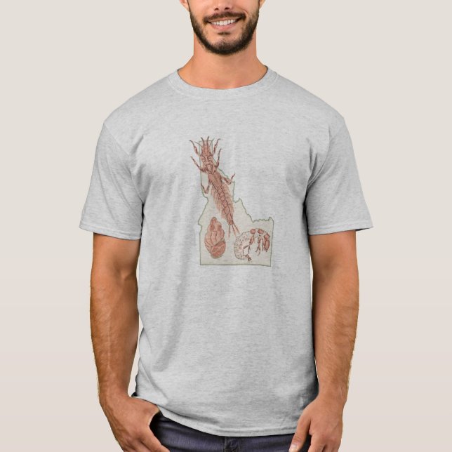 Idaho aqautic macroinvertebrates t shirt (Framsida)