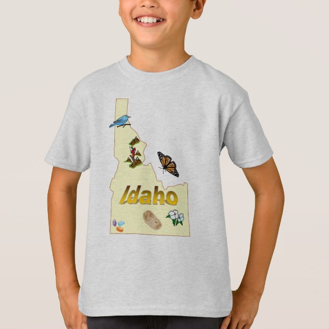 Idaho barnT-tröja Tee Shirt (Framsida)